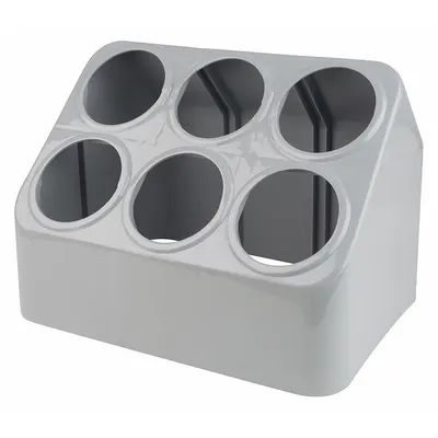 VOLLRATH Cutlery Holder, Gray, 6 Compartments, 11 in H x 15 3/8 in W - Furnishings, Appliances and Hospitality