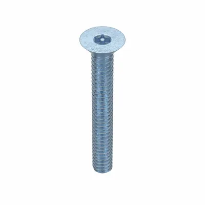 TAMPER PRUF SCREW Machine Screw: #10-24 Thread Size, 1 1/2 in Lg, Steel, Zinc-Plated, Flat - Flat Head Machine Screws