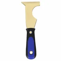 WESTWARD Painters Tool: Brass, 2 1/2 in Blade Wd, 3 1/2 in Blade Lg, Hdl. Mat. Plastic