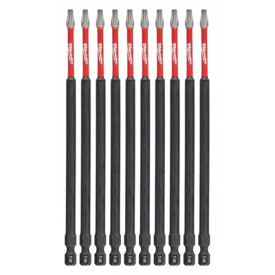 MILWAUKEE Driver Bit: Power Bit, T20 Bit Size, Imperial, Torx Head, T20 Bit Industry Size - Impact Torx Bits
