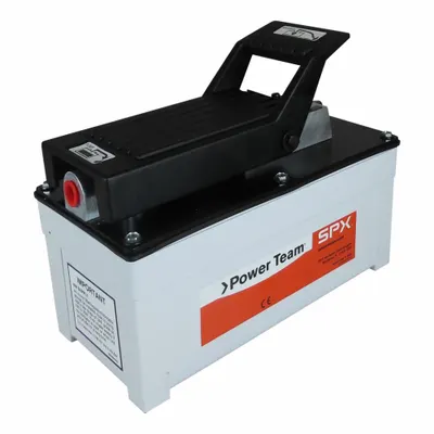 POWER TEAM Pnuematic Hydraulic Pump: 100 psi Max. Op Pressure, 105 cu in Reservoir Capacity - High-flow Air-Operated Hydraulic Pump Units