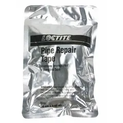 This repair wrap kit is designed for sealing and reinforcing 3-inch pipes. The kit includes a yellow fiberglass wrap measuring 4 inches wide by 12 feet long, along with gloves for application. It is used in tube and pipe repair to stop leaks and restore structural integrity.