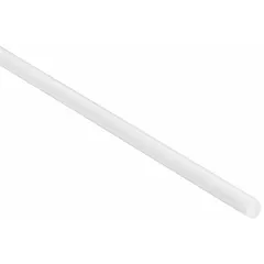 Round ABS welding rods for hot-air welding of ABS plastics. Each rod is 1/8 inch in diameter and 48 inches long. Pack of 47 rods weighs 1 lb. Color: white. Used for repairing and fabricating ABS parts such as automotive components, enclosures, and piping systems.