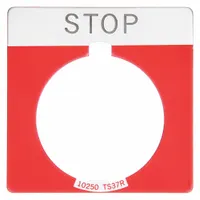 Legend Plate: 30 mm Panel Mounting Size, Square, 1 3/4 in Overall Ht x 1 3/4 in Overall Wd (MPN 10250TS34)