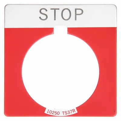 EATON Legend Plate: 30 mm Panel Mounting Size, Square - Push-Button Rings & Plates