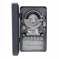 TORK Electromechanical Timer: 24 hr, 120-277V AC, DPST, Mechanical (MPN 7209A)
