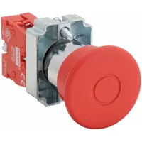 DAYTON Emergency Stop Push Button: Non-Illuminated, Mushroom Head Profile, Non-Metallic, 22 mm, 1NC (MPN 30G249)