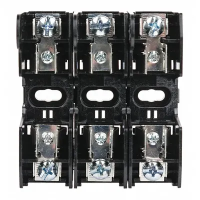 BUSSMANN Fuse Block: Open Block Design, 3 Pole, 600 V AC, Box Lug - Fuse Blocks for UL Class H & K Fuses