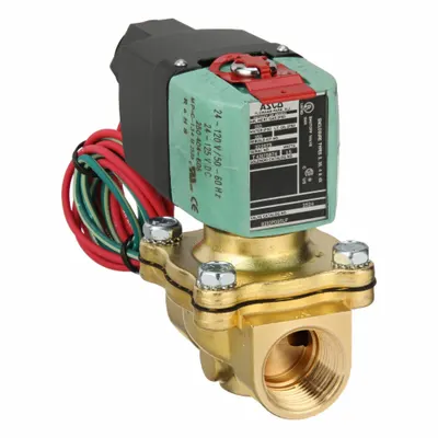 REDHAT Solenoid Valve: 2-Way, Normally Closed, 3/4 in Pipe Size, 24 to 120V AC/DC - 2-Way/2-Position, Normally Closed Solenoid Valves