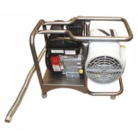 The SVB-G8 is a gasoline-powered centrifugal blower for confined space ventilation. It delivers airflow through an 8 in duct to remove hazardous fumes, dust, or stagnant air from tanks, vaults, and manholes. Features a 2.5 hr run time and includes a 5 ft remote flexible steel hose