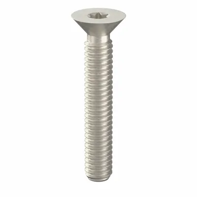 TAMPER-PRUF SCREW Tamper Resistant Screw: #8-32 Thread Size, 1 in Lg, Stainless Steel, Plain - Flat Head Tamper-Resistant Machine Screws