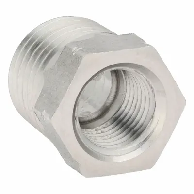 LEGRIS Metal Pipe Straight: Straight, 1/8 in x 1/4 in, Female NPT Threaded x Male x NPT Threaded - High Pressure Precision Pipe Fittings