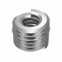 Free-running tangless helical insert for repairing or reinforcing internal threads in metal components. Features #2-56 coarse thread, right-hand direction, plain finish, and 18-8 stainless steel construction with tensile strength of 200,000 to 250,000 psi. Requires 3/32 drill bit and #2-56 STI tap. Supplied in a 1,000-piece pack