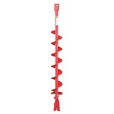 ECHO Earth Auger: 36 in Overall Lg, 4 in Overall Dia, Steel, Powder Coated - Earth Auger Bits