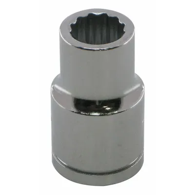 WESTWARD Socket: Metric, 1/2 in Drive Size, 23 mm Socket Size, 12-Point, Std, Chrome - 1/2" Drive Hand Sockets
