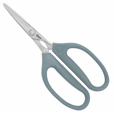 CLAUSS Scissors: Ambidextrous, 6 in Overall Lg, Straight, Titanium Bonded, Pointed - Plastic-Handle Scissors