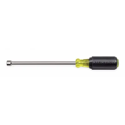 KLEIN TOOLS Hollow Round Shank Nut Driver: Straight, SAE, With Magnetized Tip, Std - Fastener-Holding Nut Drivers