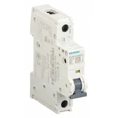 B-Curve, 1-pole UL489 miniature circuit breaker rated 16A, 240V AC (14kA interrupting) and 60V DC. Screw clamp terminals for secure wiring. Suitable for branch circuit protection in industrial control panels and equipment.