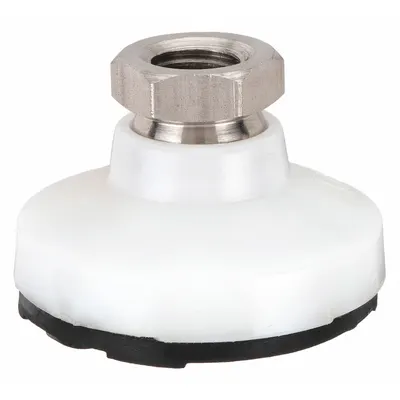 S & W Female-End Leveling Mount: Swivel Boltless, Acetal Homopolymer - Non-Skid Female Leveling Mounts