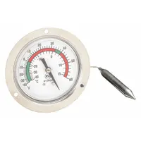 This NSF-rated panel mount dial thermometer is designed for direct installation in panels for temperature monitoring. It measures temperatures from -40°C to 15°C with ±2% accuracy. Typical applications include commercial kitchens, food storage areas, and facility HVAC systems where NSF-rated instrumentation is required