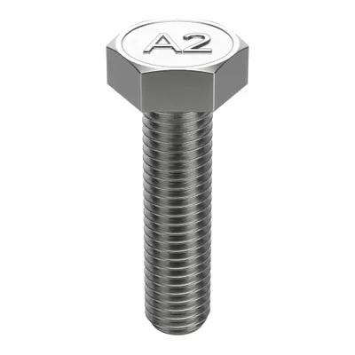 FOREVERBOLT Hex Head Cap Screw: Stainless Steel, A2, NL-19, M10-1.50, Coarse, 50 mm lg - A2 Stainless Steel Hex Head Cap Screws
