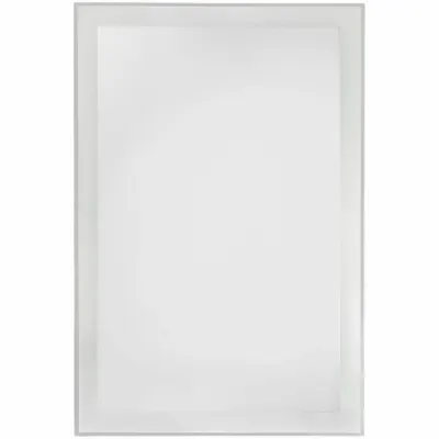 KETCHAM Bathroom Mirror: Rectangular, Glass, 36 in Overall Ht, 24 in Overall Wd - Lighted Vanity Bathroom Mirrors