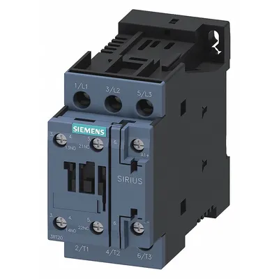 Siemens Power Contactor: Non-Reversing, 3 Poles, 3NO Contacts, 9 A - Non-Reversing IEC Contactors