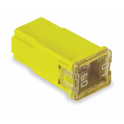 LITTELFUSE JCAS60 Female Time-Delay Fuse, 60 A, 32 V DC, Yellow Cartridge - Female Time-Delay Fuses