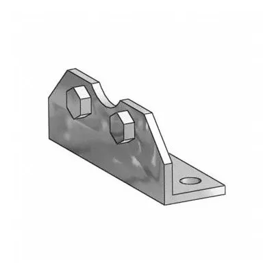 SPEEDAIRE Foot Bracket: Flange/Foot Mount Type, Fits 80 mm Bore Dia, Stainless Steel - Foot Mounting Brackets