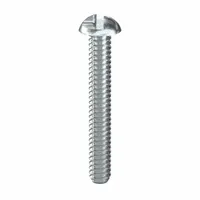 Tamper Resistant Screw: #6-32 Thread Size, 1 in Lg, Steel, Zinc-Plated, Round, One-Way, 100 PK (MPN 141060)