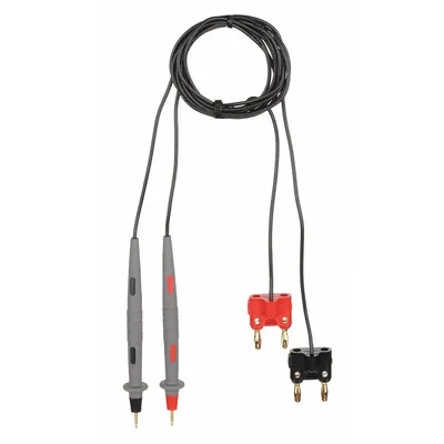 POMONA Test Leads: Black/Red Electrical Current Color, Banana Plug, 4 ft Lg - Test Leads with Probes