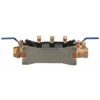 ZURN WILKINS Backflow Preventer: 350, 1 1/4 in Pipe Size, FNPT x FNPT, 14.88 in Overall Lg, Bronze (MPN 114-350)