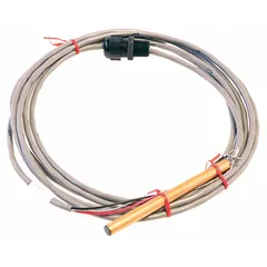 This YORK temperature sensor is designed for monitoring and controlling water temperature in HVACR systems. It is commonly used in chillers, boilers, and hydronic loops to help maintain efficient operation and prevent overheating or freezing. Suitable for commercial and industrial heating and cooling applications.