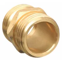 Garden Hose Adapter: 3/4 in x 3/4 in Fitting Size, Male x Male, Rigid, 32 mm Overall Lg