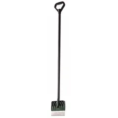 Ice scraper and chopper with a 7-inch steel beveled blade and a 52-inch poly D-grip handle. Weighs 3 lb. Used for removing ice from surfaces such as walkways, driveways, and parking lots.
