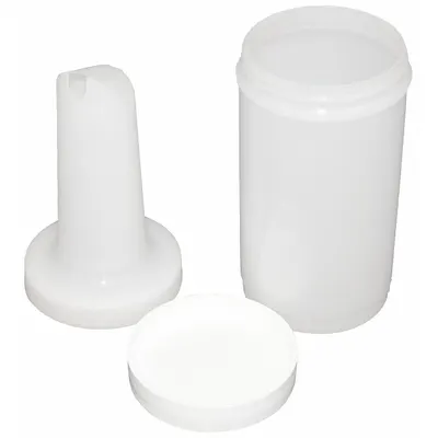 CARLISLE Container with Pourer: Red, Polyethylene, 13 1/8 in Overall Ht - Containers with Pourers