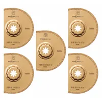 FEIN Oscillating Scraper Blade: 3 9/16 in Blade Wd, 3 9/16 in Blade Lg, Carbide Grit, 5 Pieces, 5 PK (MPN 63502170230)