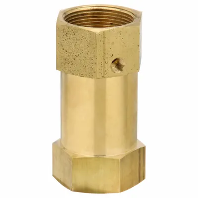 CONRADER Check Valve: In Line, Brass, 1 1/2 in (F)NPT, 1 1/2 in (F)NPT - Pneumatics