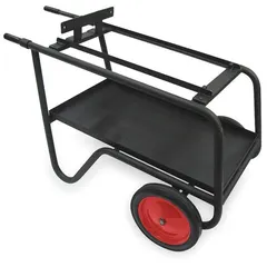 Mobile stand designed to support Supertronic 4SE Series equipment. Provides a wheeled platform for easy transport and stable operation on job sites.