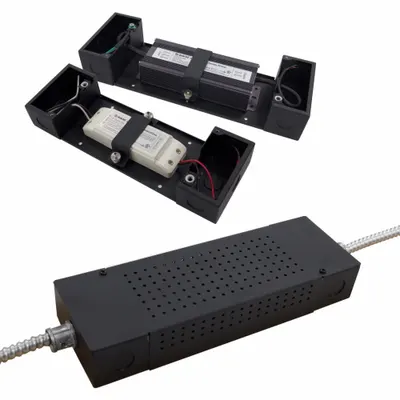 DIODE LED Driver: 96 W Power Output, 100 to 277V AC, 24V DC, 9 in Lg, Wet Location Rated - Color-Changing Decoders with Built-in Power Supply