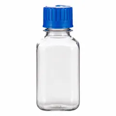 Media Bottle, PETG, 250 mL, Sterile, Screw-On Closure with Shrink Seal, Graduated, Colorless, BGC0250SB