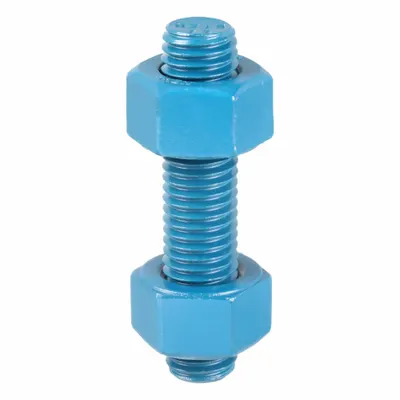 USA FASTENER Fully Threaded Stud: 5/8"-11 Thread Size, Steel, Grade B7, PTFE Coated - PTFE-Coated Fully-Threaded Rods & Studs