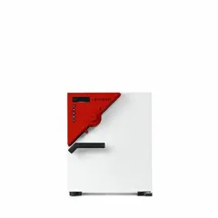 Mechanical forced-air convection oven with 0.71 cu ft capacity, 0.8 kW heating power, and 4 shelves. Operates from room temperature +5°C to 300°C with temperature uniformity of ±2.5°C at 150°C. Suitable for drying, heating, and thermal testing in laboratory and industrial applications.