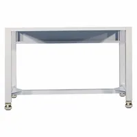 Steel base stand designed to support fume hoods in laboratory and industrial settings. Provides a stable, elevated platform for proper workspace ergonomics and containment of hazardous fumes. Part of the 200T AP36 series. Overall width 40 in, overall depth 36 in. No doors or drawers