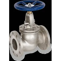 This SHARPE globe valve features a carbon steel straight-body design with outside screw and yoke (OS&Y) stem. It has a 3-inch pipe size, flange x flange connections, and a metal seat. Suitable for general-service applications requiring flow regulation and shut-off in oil, steam, and water media.