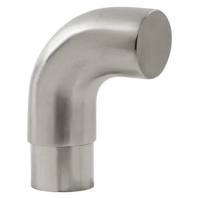 LAVI 316 Radius Wall Return, Round, Silver, 2 3/4 in Overall Height - Mounting Components for Modular Handrail Systems
