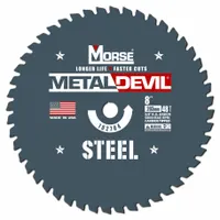 MORSE Circular Saw Blade: 8 in Blade Dia., 48 Teeth, 0.08 in Cut Wd, 5/8 in Arbor Size, Carbide (MPN 102704-WWG)
