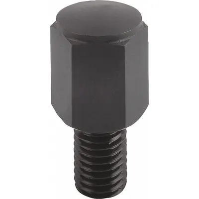 KIPP Positioning Foot w/Convex Face: External Threads, Spherical, Steel, M8 Thread Size - Positioning Feet with Wear-Resistant Convex Face