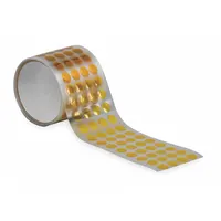 TAPECASE Film Tape: Disc, 1/4 in Dia, 2.5 mil Thick, Polyimide Film, Silicone, Brown, 1,000 PK