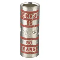 THOMAS & BETTS Open Barrel Splice: 3/0 AWG Wire Size, Orange Code, 1.75 in, Copper Barrel, 50 Die (MPN 54511)